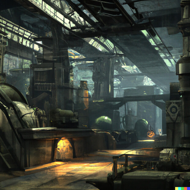 a futuristic underground city, digital art - version 2